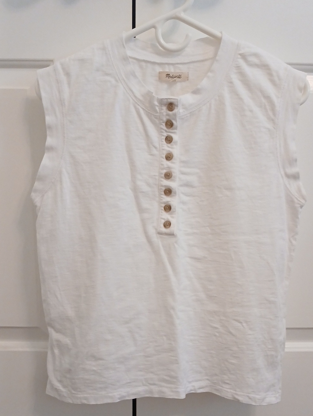 Garment-Dyed Henley Muscle Tee - Picture 2 of 8